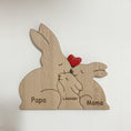 Load image into Gallery viewer, Happiness Is A Warm Family - Personalized Custom Shaped Wooden Art Puzzle