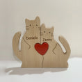 Load image into Gallery viewer, Happiness Is A Warm Family - Personalized Custom Shaped Wooden Art Puzzle