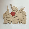 Load image into Gallery viewer, Happiness Is A Warm Family - Personalized Custom Shaped Wooden Art Puzzle