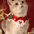 Load image into Gallery viewer, Crocheted Christmas Pet Collar