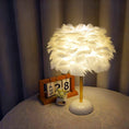 Load image into Gallery viewer, Feather Table Lamp: Romantic Ambience Light