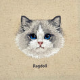 Load image into Gallery viewer, Cat pattern embroidered wool scarf