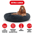 Load image into Gallery viewer, Round deluxe plush dog bed