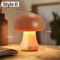 Load image into Gallery viewer, Solid Wood Mushroom Touch Lamp - Rechargeable Dimmable Warm Light Bedside Lamp for Bedroom Living Room