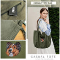 Load image into Gallery viewer, Artisan Pet Embroidery Large Canvas Tote