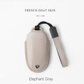 Load image into Gallery viewer, Leather Key Cover with Tesla ( Free embossing of mobile phone number on the leather strap )