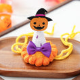 Load image into Gallery viewer, Crochet Halloween Pet Hat: Pumpkin, Witch, or Bat - Handmade Costume Cat Dog Hat