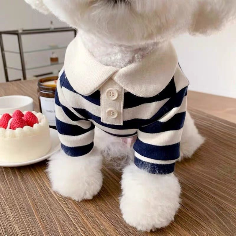 Classic Striped Dog Polo Shirt