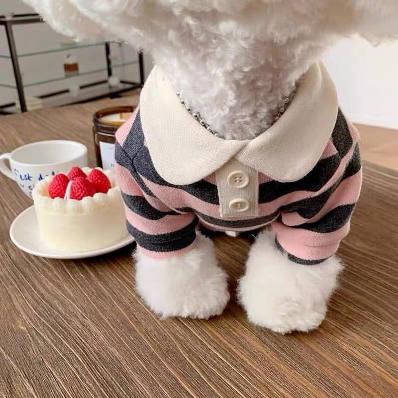 Classic Striped Dog Polo Shirt