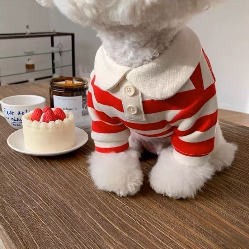 Classic Striped Dog Polo Shirt