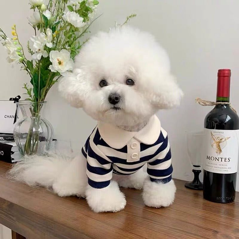 Classic Striped Dog Polo Shirt