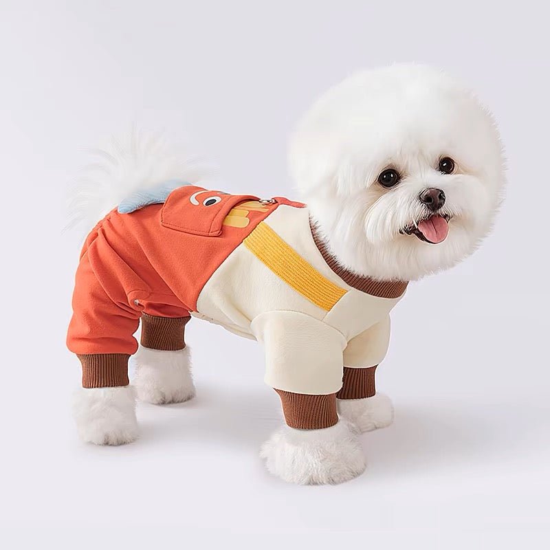 Four legged Suspender Pants With Leash Clip