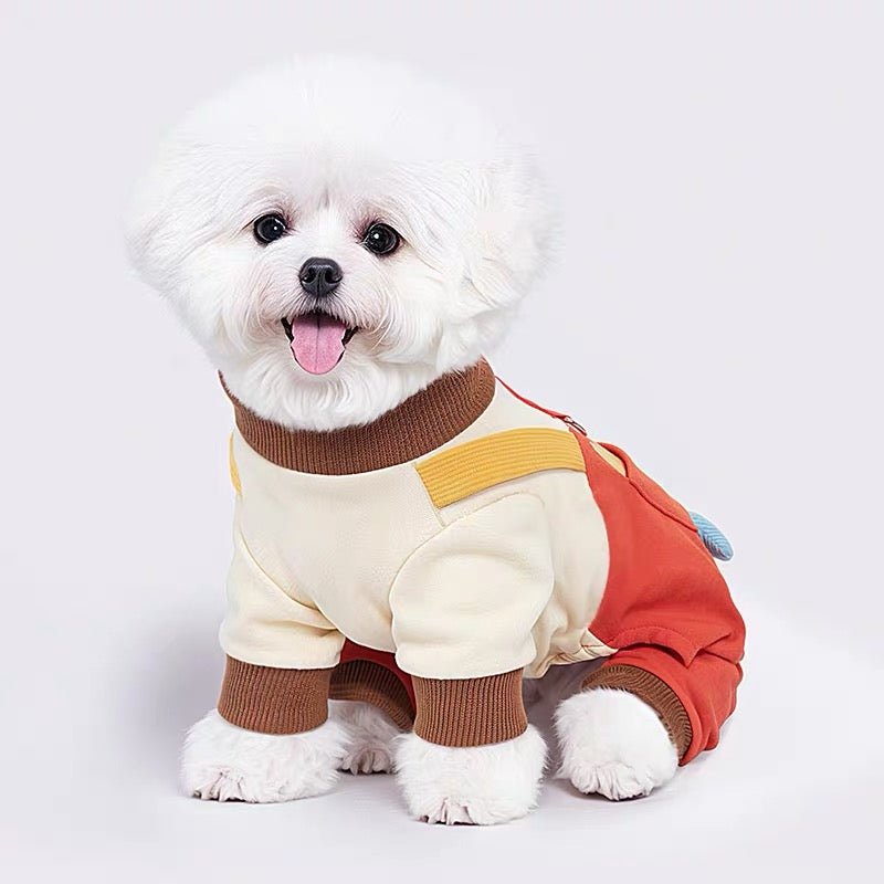 Four legged Suspender Pants With Leash Clip