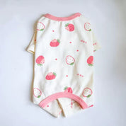 Four-legged pet clothing protecting the belly