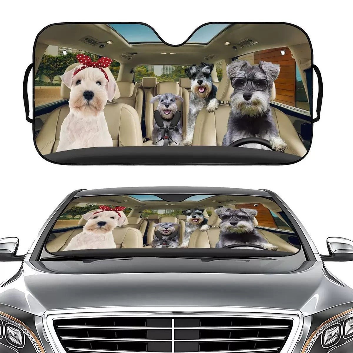 Personalized Cats or Dogs Auto Sunshade For Pet Lovers