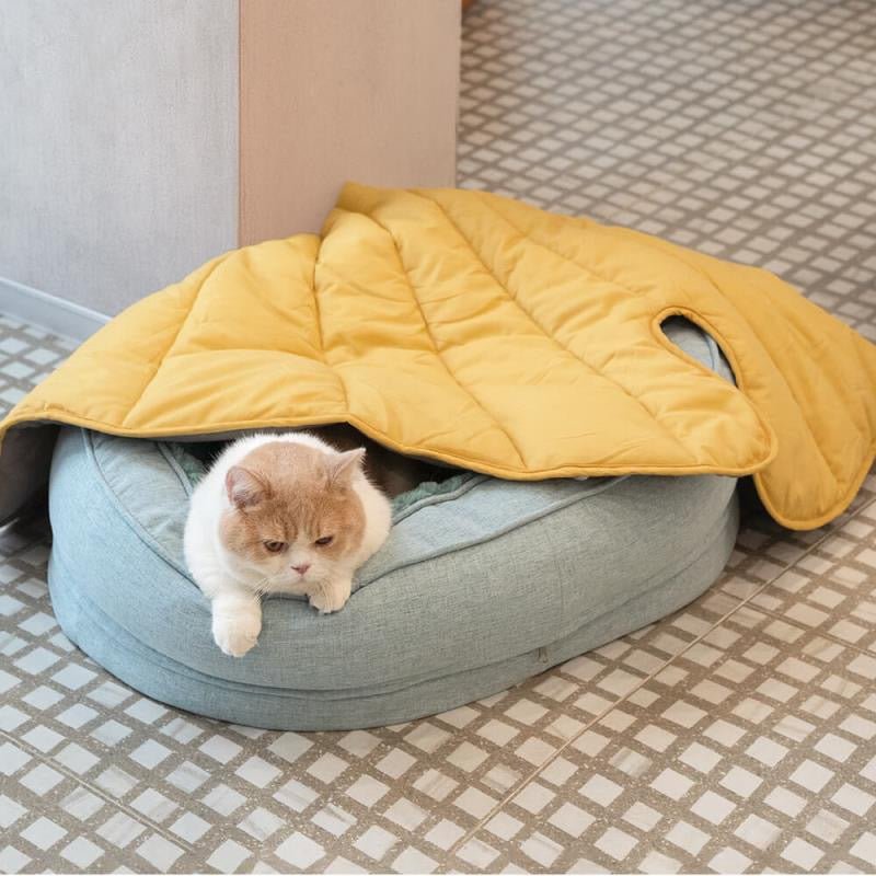 Leaf-Shaped Washable Dog Mat