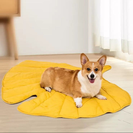 Leaf-Shaped Washable Dog Mat