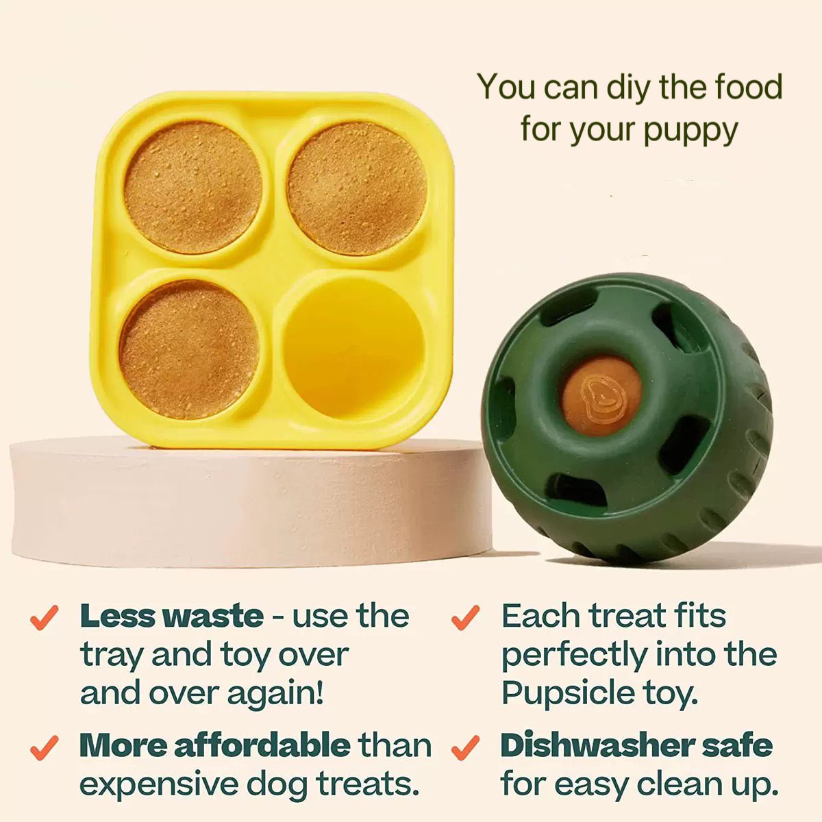 Long Lasting Refillable Dog Treat Dispenser Toy