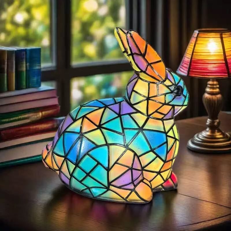 Vintage Animal-Shaped Resin Art Lamp