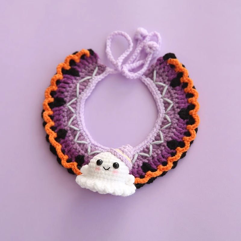 Halloween cat Costumes Halloween Witch Hat And Bib Scarf Set Pet Collar,Pumpkin Beret Hat