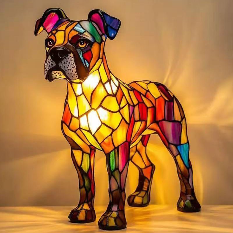 Vintage Animal-Shaped Resin Art Lamp