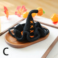 Load image into Gallery viewer, Crochet Halloween Pet Hat: Pumpkin, Witch, or Bat - Handmade Costume Cat Dog Hat
