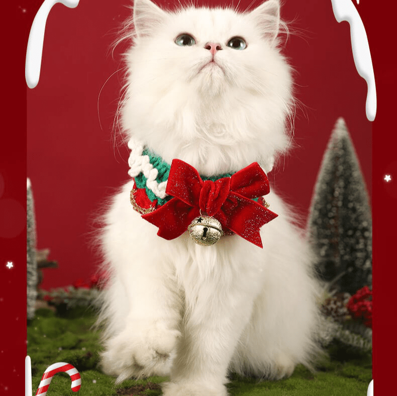 Crocheted Christmas Pet Collar