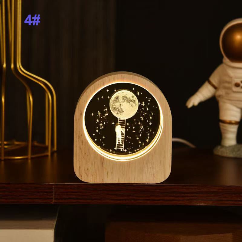 Personalized 3D Engraved Crystal Photo LED Light