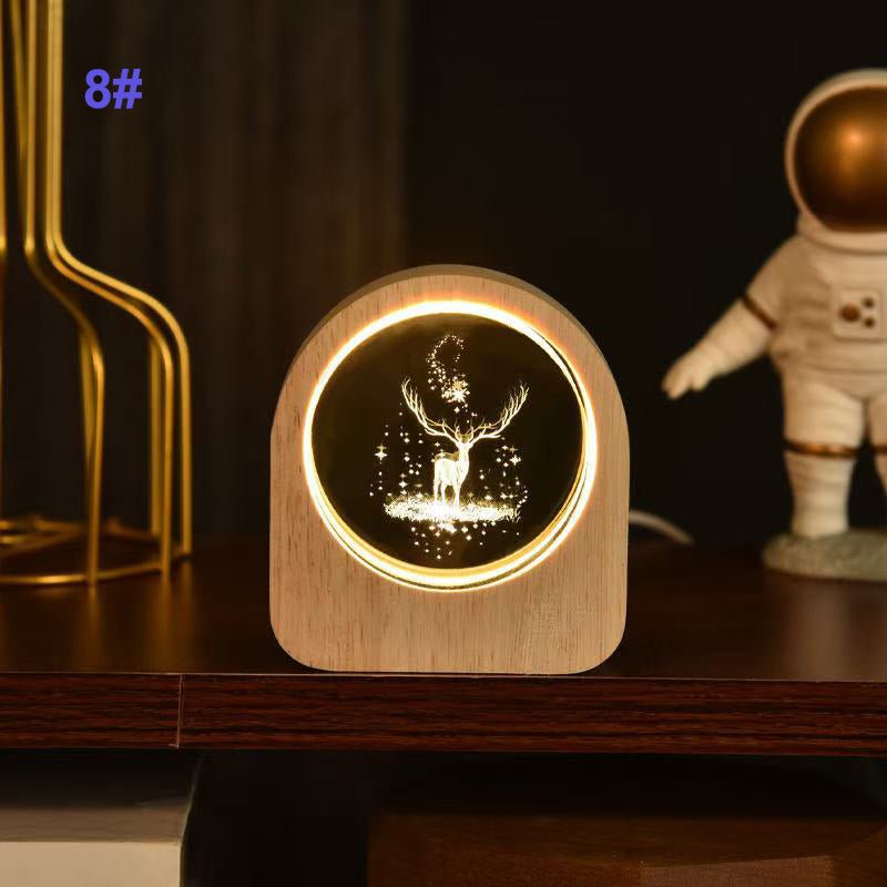 Personalized 3D Engraved Crystal Photo LED Light