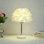 Feather Table Lamp: Romantic Ambience Light