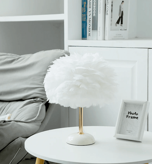 Feather Table Lamp: Romantic Ambience Light