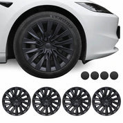 BOVECS 18" Turbine Aero Wheel Covers Compatible with Tesla Model 3 (2024–2025) – Full Coverage Hubcaps (Set of 4)