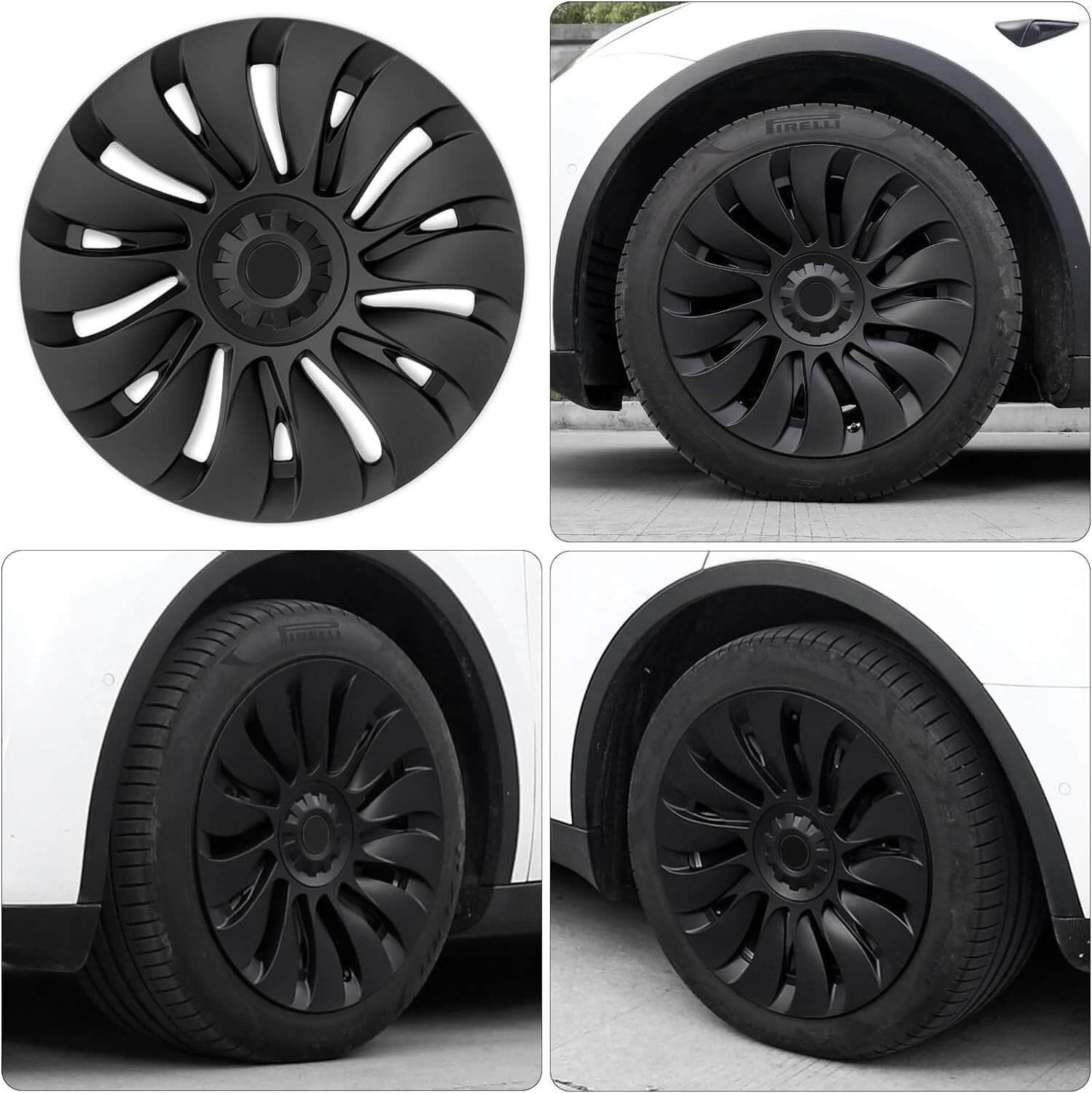 Perfect Fit for Tesla Model Y - 19" Wheel Hub Covers for 2021-2024 (Set of 4)