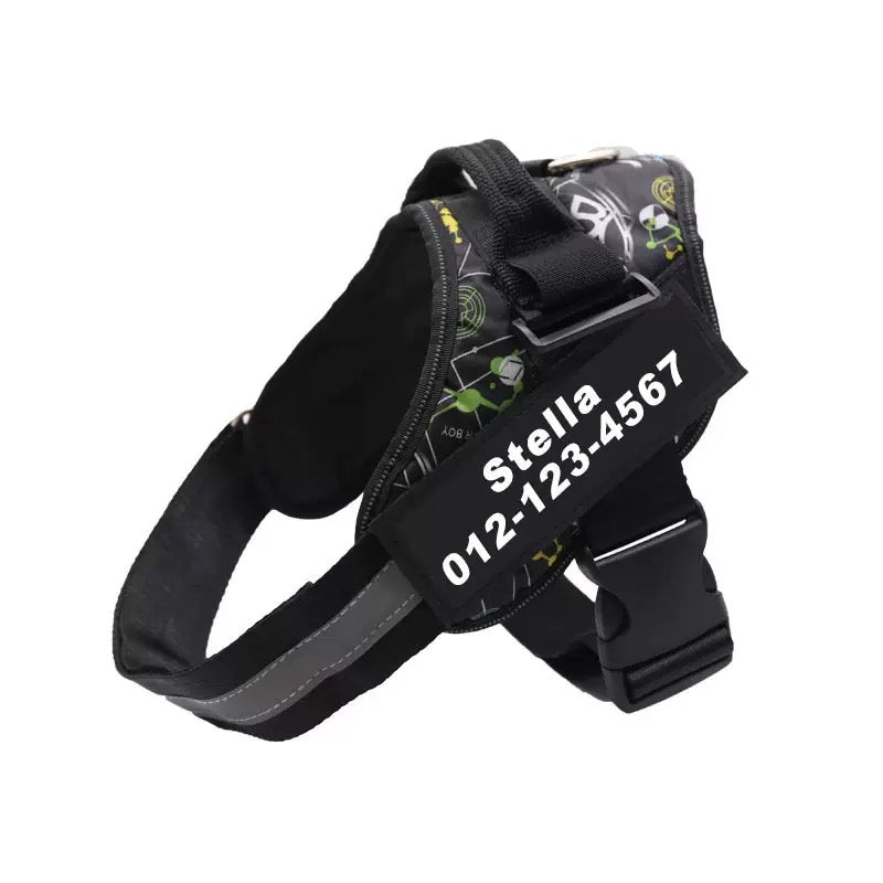 Personalized No-Pull Dog Harness with Name Patch