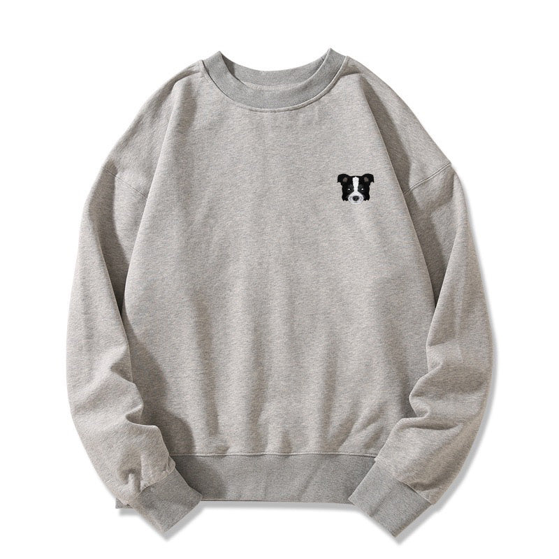 Custom Portrait Photo Embroidered Sweatshirt