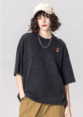 Load image into Gallery viewer, Custom Pet Portrait Embroidered SLEEVED T-Shirt

