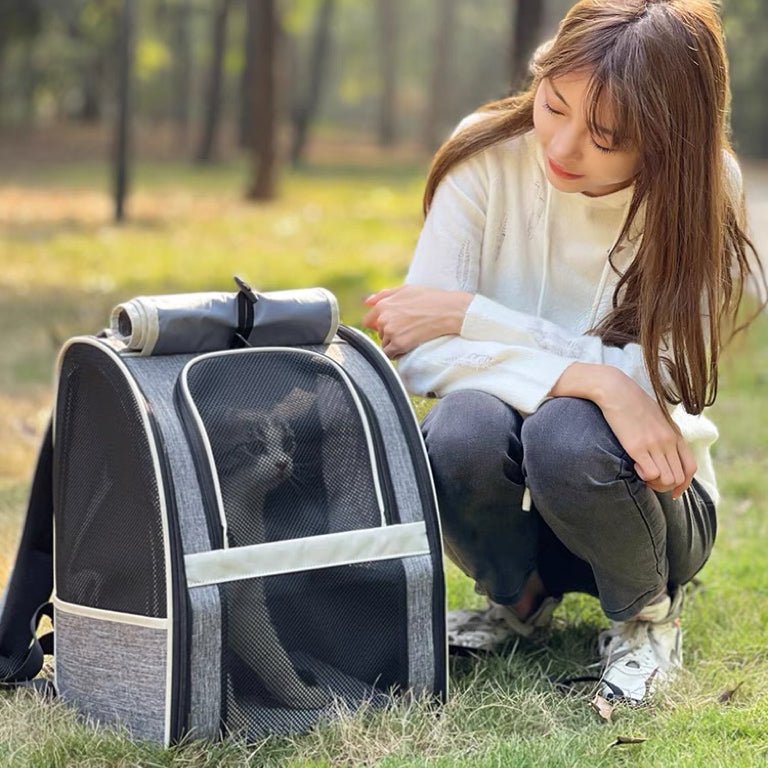 Pet carrier backpack with window blind video review preview