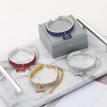 Pet collar with bling rhinestones