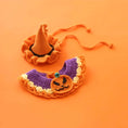Load image into Gallery viewer, Halloween cat Costumes Halloween Witch Hat And Bib Scarf Set Pet Collar,Pumpkin Beret Hat
