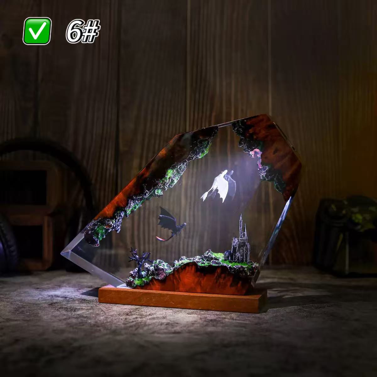 Sea Resin Ocean Lamp,Unique Epoxy Night Light for bedroom,Summer gift for her,Christmas gift