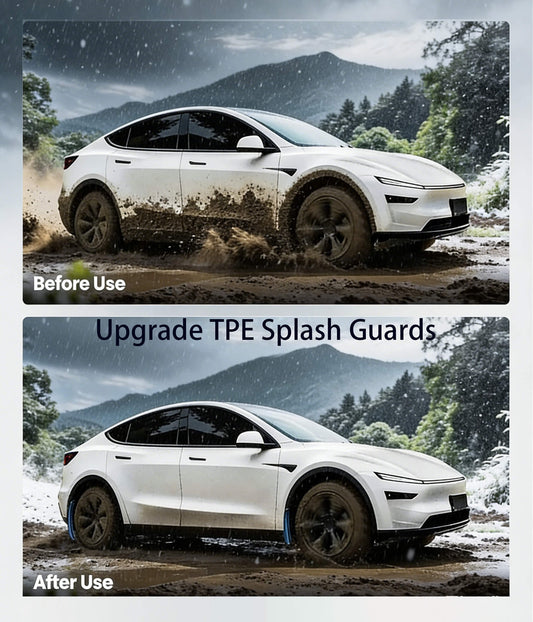 Upgrade TPE Mud Flaps Flexible Compatible for Model Y 2020-2026