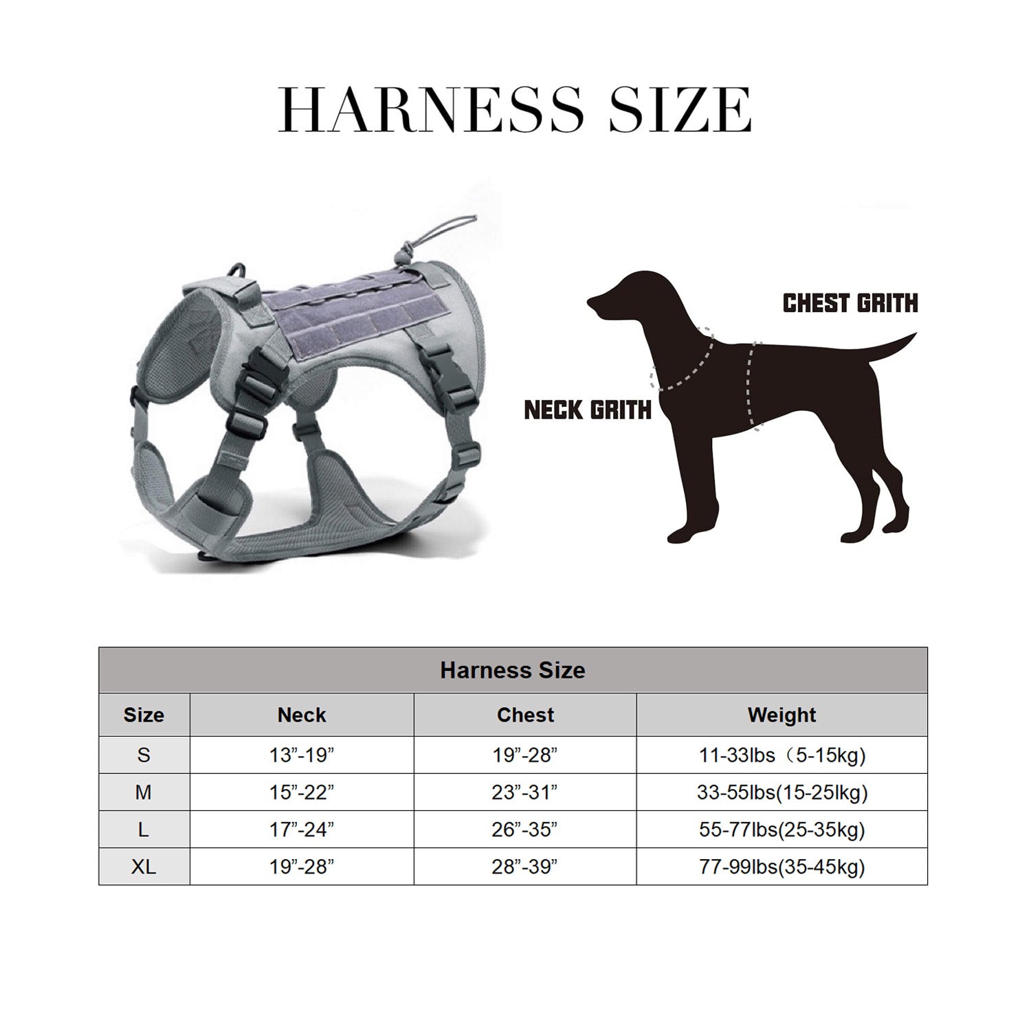 Tactical Anti Pull Dog Harness-Free custom ID PATCH