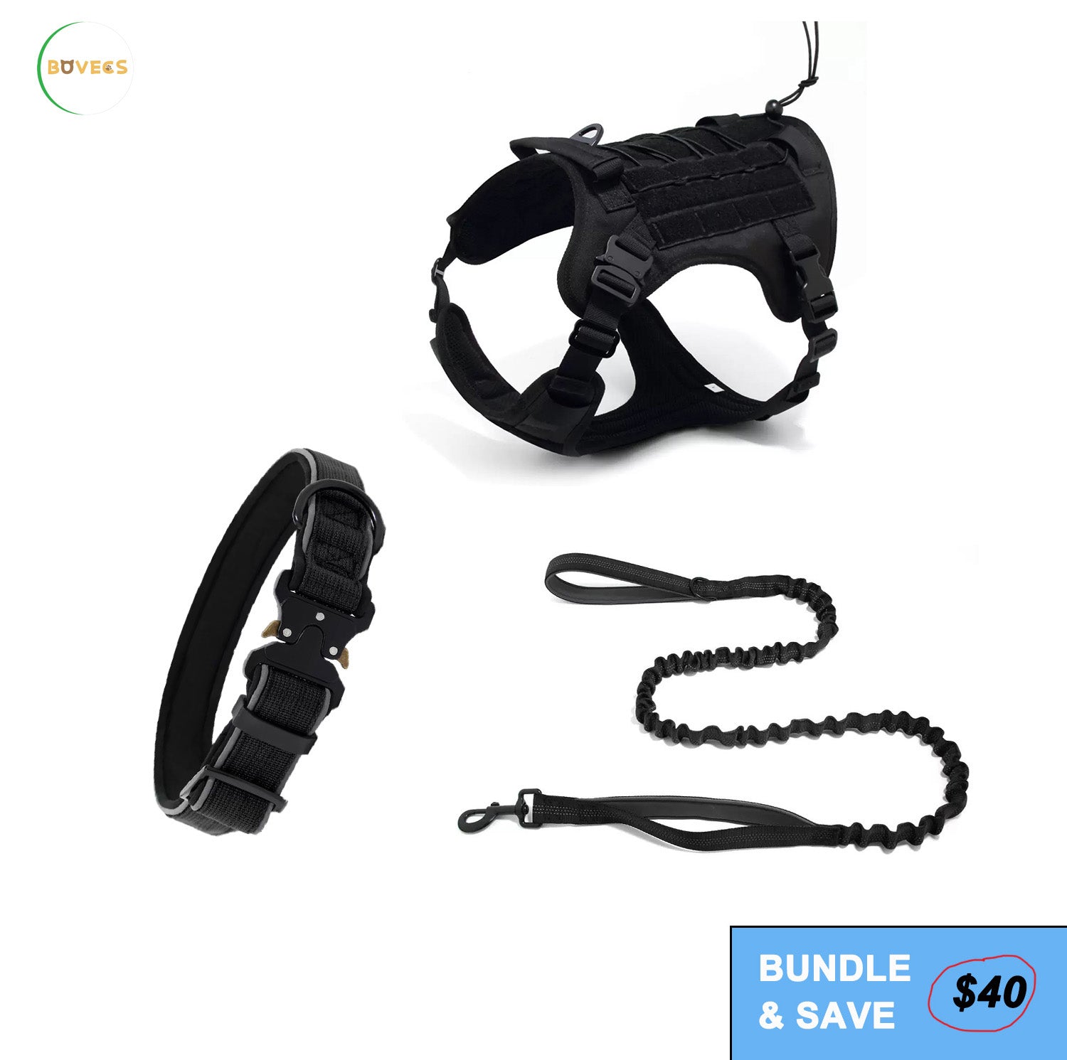 Tactical Anti Pull Dog Harness-Free custom ID PATCH