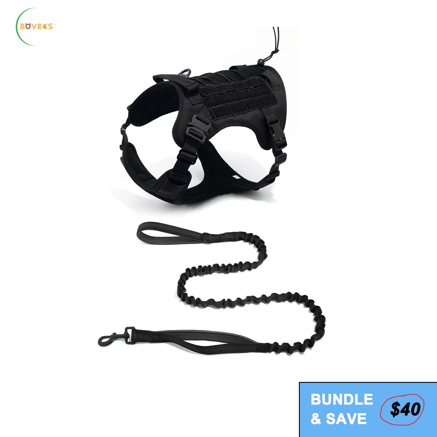 Tactical Anti Pull Dog Harness-Free custom ID PATCH