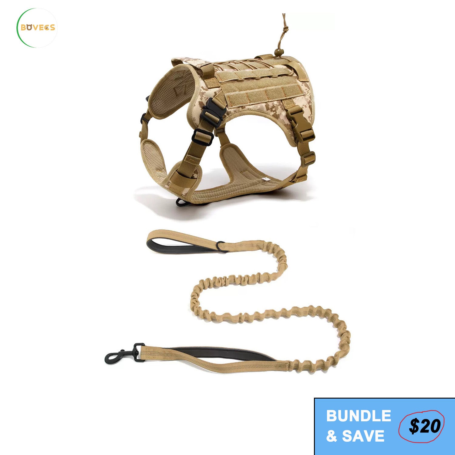 Tactical Anti Pull Dog Harness-Free custom ID PATCH