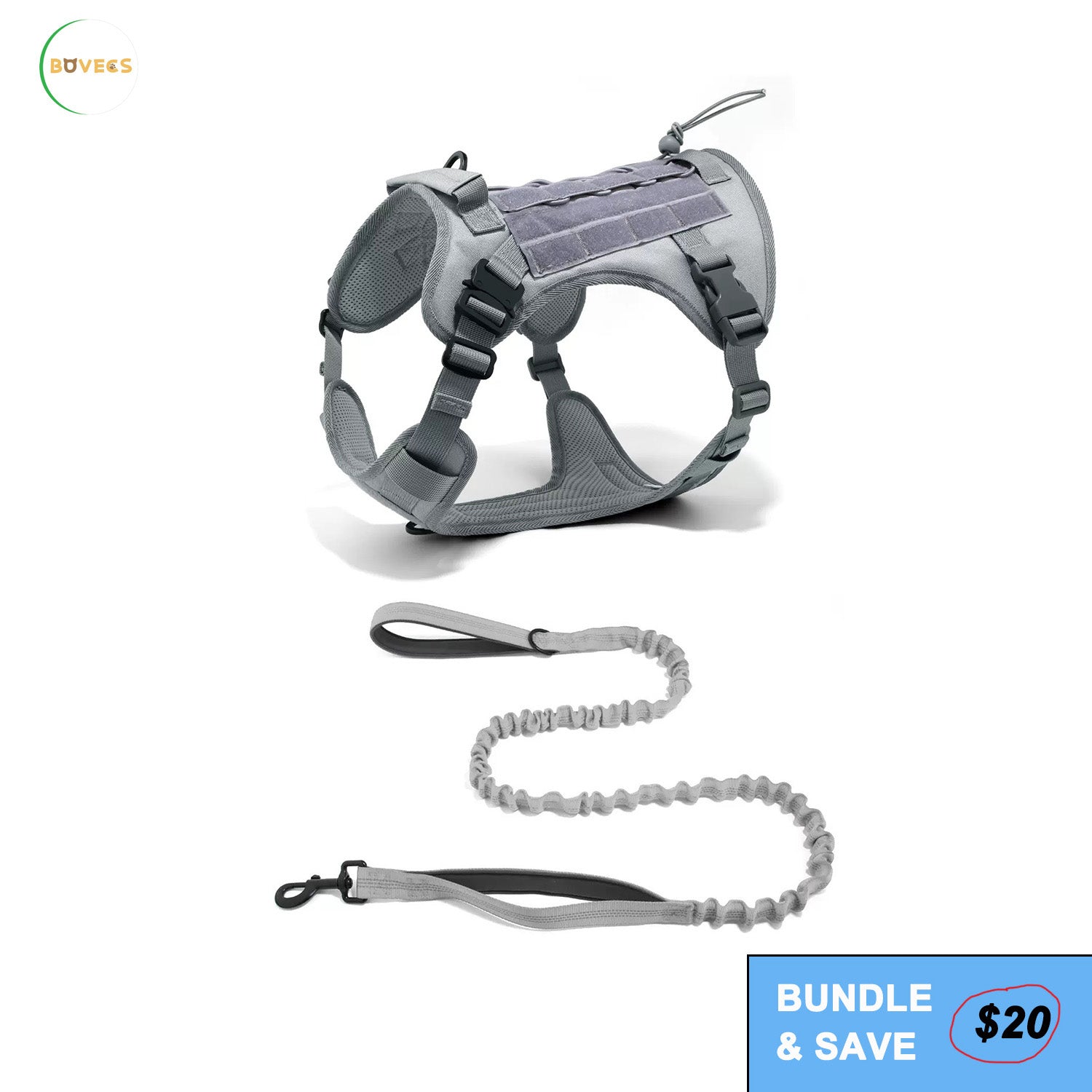 Tactical Anti Pull Dog Harness-Free custom ID PATCH