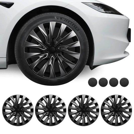 Tesla Model 3 Nova Wheel Covers Hubcaps 18 Inch Hub Caps for 2024 2025 Model 3 Highland Accessories (Set of 4)