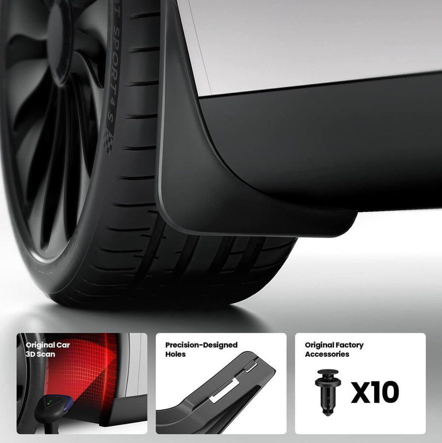 Tesla Model Y Splash Guards - No-Drill, Easy to install (2019-2024) video review preview