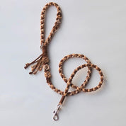 Hand woven pet leash and harness