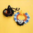Load image into Gallery viewer, Halloween cat Costumes Halloween Witch Hat And Bib Scarf Set Pet Collar,Pumpkin Beret Hat
